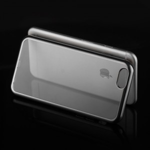 Áttetsző vékony tok metál színű csillogó kerettel iPhone X fekete színben
