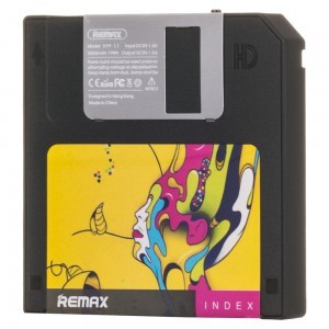 Remax Index RPP-17 Floppy Disk formájú fekete Power Bank 5000 mAh