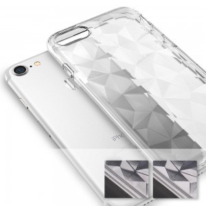 Ringke Air ultra vékony tok iPhone 7/8 3D flitteres prizma mintázattal szürke színben