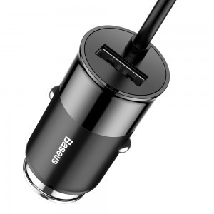 Baseus Enjoy autós szivargyújtós töltő 4 USB aljzattal 5.5A fekete színben