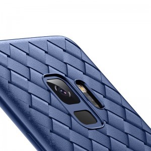 Baseus BV fonott textúrájú TPU tok Samsung S9 G960 kék színben