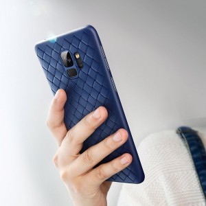 Baseus BV fonott textúrájú TPU tok Samsung S9 G960 kék színben
