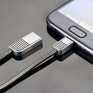 Remax Linyo RC-088m Micro USB kábel rozsdamentes acél burkolattal 2.1A 1M ezüst