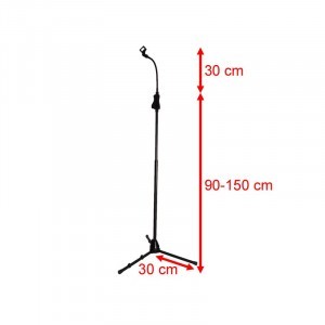 Mikrofonállvány 90-150cm, +30cm-es rugalmas karral-2