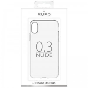 PURO 0.3 Nude áttetsző iPhone XS MAX tok