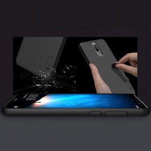  Huawei Mate 10 Lite fekete Nillkin Super Frosted Shield tok kijelző védővel