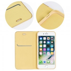 Luna Book fliptok iPhone XR arany színben