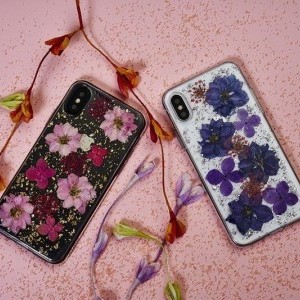 PURO Glam Hippie virágmintás tok iPhone XR ibolya