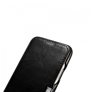 iPhone XS MAX Icarer vintage fliptok fekete színben