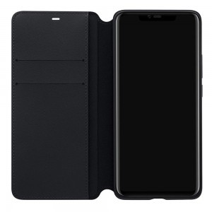 Huawei gyári fliptok kártyatartóval Huawei Mate 20 Pro fekete színben