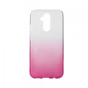 Forcell flitteres tok Huawei Mate 20 Lite pink/áttetsző színben