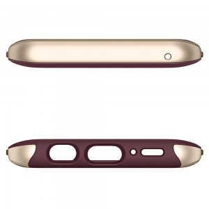 SPIGEN Neo Hybrid TPU tok PC kerettel Samsung S9 G960 burgundy piros színben