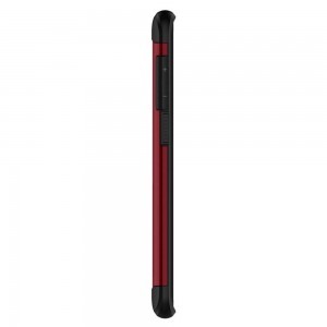 SPIGEN Slim Armor Case ütésálló tok kihajtható támasszal Samsung S9 G960 merlot piros színben