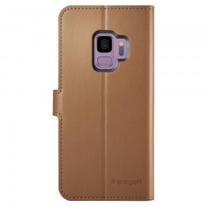 Spigen S fliptok Samsung S9 G960 barna színben