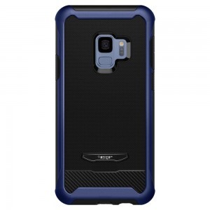 Spigen Reventon 360 fokozott védelmet nyújtó tok + kijelzővédő üvegfólia Samsung S9 G960 kék színben