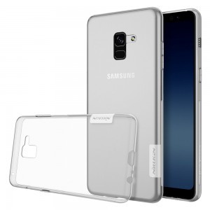 Samsung A8 2018 áttetsző színben Nillkin Nature ultravékony áttetsző TPU tok