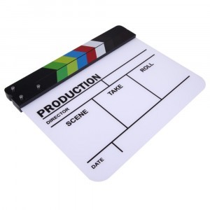 Filmes csapó, csapó tábla fehér, whiteboard markerrel írható, törölhető-1