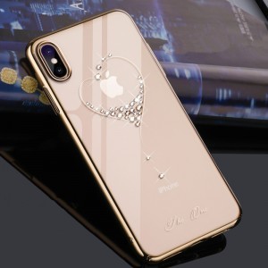 Kingxbar Wish tok Swarovski kristály díszítéssel iPhone XS MAX arany színben