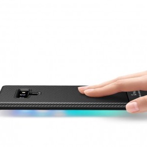 Samsung Note 9 N960 szürke színben iPaky Szénszál mintájú TPU tok 