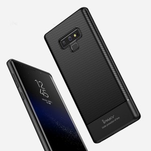IPAKY szénszál mintájú TPU tok Samsung Note 9 N960 fekete színben