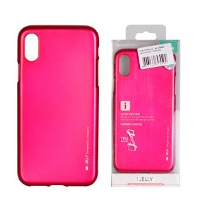 Mercury i-Jelly metál színű TPU tok iPhone XS MAX rózsaszín