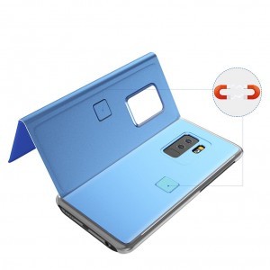 Clear View mágneses fliptok Samsung S9 G960 kék