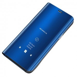 Huawei Mate 20 Lite Clear View mágneses fliptok kék