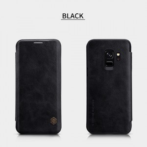 Nillkin Qin bőr fliptok Samsung S9 Plus fekete színben