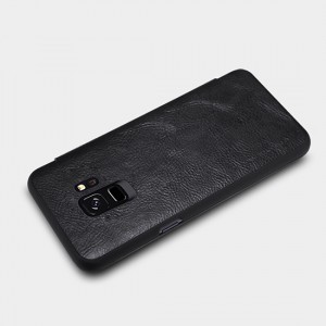 Nillkin Qin bőr fliptok Samsung S9 Plus fekete színben