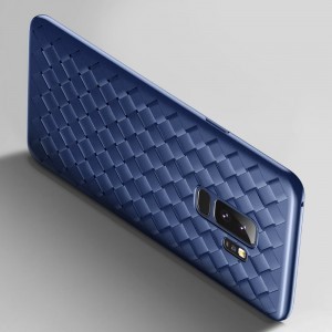 Baseus BV fonott textúrájú TPU tok Samsung S9 Plus kék színben