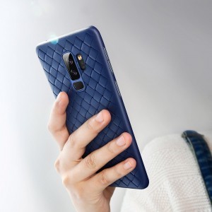 Baseus BV fonott textúrájú TPU tok Samsung S9 Plus kék színben