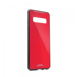 Forcell 9H üveg hátlapú tok Samsung S10 Plus piros