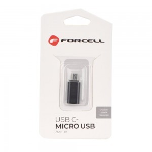 Forcell Type-C/Micro USB adapter fekete