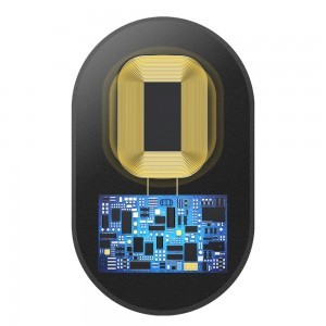 Baseus Microfiber vezeték nélküli QI töltés vevőegység Lightning csatlakozóval qi adapter, fekete