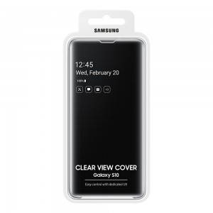 Samsung Clear View fliptok intelligens kijelző betekintéssel Samsung S10 fekete (EF-ZG973CBEGWW)