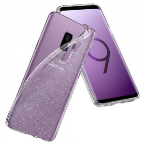 Spigen Liquid Crystal tok Samsung S9 Plus áttetsző flitteres