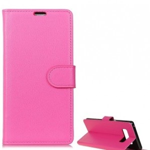Bőr fliptok Samsung S10 rózsaszín