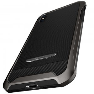 Spigen Reventon 360 fokozott védelmet nyújtó tok + kijelzővédő üvegfólia iPhone X gunmetal színben
