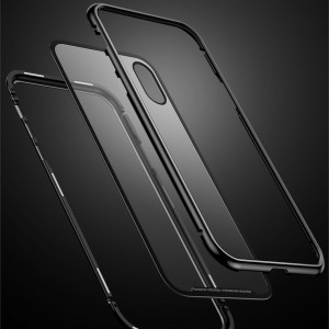 Baseus mágneses tok iPhone XR fekete/áttetsző