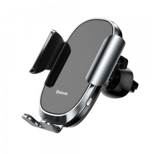 Baseus Smart Gravity univerzális szellőzőre erősíthető elektromos autós telefontartó ezüst