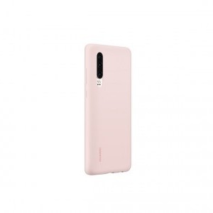 Huawei Car flexibilis szilikon tok fémbetéttel Huawei P30 rózsaszín