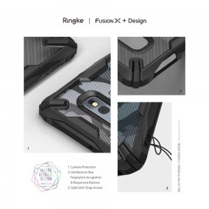 Ringke Fusion X PC tok TPU kerettel Samsung S10e camo/fekete