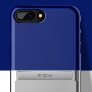 ROCK Infinite iPhone 7+/8+ tok kihajtható támasszal kék színben