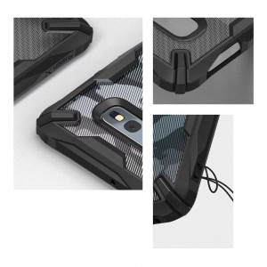 Ringke Fusion X PC tok TPU kerettel Samsung S10E szénszál mintával fekete színben