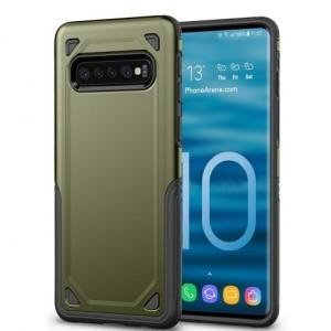 Fokozott védelmet biztosító tok Samsung S10 sötétzöld