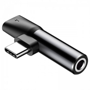 Baseus USB Type-C - Type-C + 3.5mm JACK audio Adapter fekete (CATL41-01)