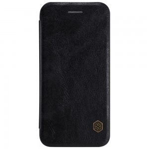 iPhone 7/8 / SE 2020 Nillkin Qin bőr fliptok fekete