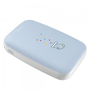 Baseus Mini Q powerbank 10000 mAh USB/USB-C/micro-USB kék kézmelegítő
