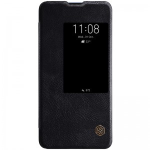 Nillkin Qin bőr fliptok kijelző betekintéssel Huawei Mate 20 fekete