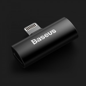 Baseus L46 Audio Converter hub Lightning - 2 db Lightning fekete
